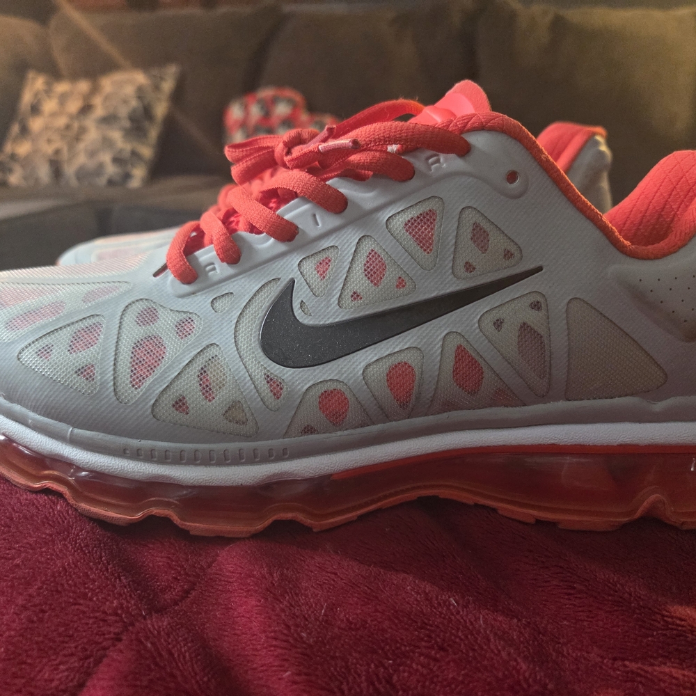 Nike Air Max with Red and Gray Accents